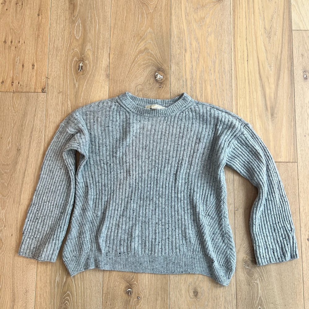 MICHAEL Michael Kors Gray Ribbed Crew Neck Sweater